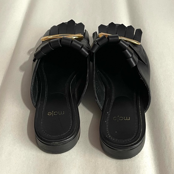 MAJE Women’s Black Leather Mules - Picture 8 of 11